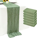 6Pack Sage Green Cheese Cloth Table Runner 20x120inch Gauze Table Runners | by Seveups