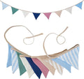2Pcs Triangle Bunting Flag No-DIY Cotton Fabric Garland Reusable Party Banner by DIAKOPES