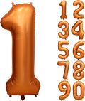 40 Inch Orange Number 1 Foil Balloon Retro Orange Digital 1 Helium Balloon | by YOIOZAIZAI