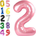 Number Balloons 40 Inch Pearl Pink 1 Balloon by Argthjy