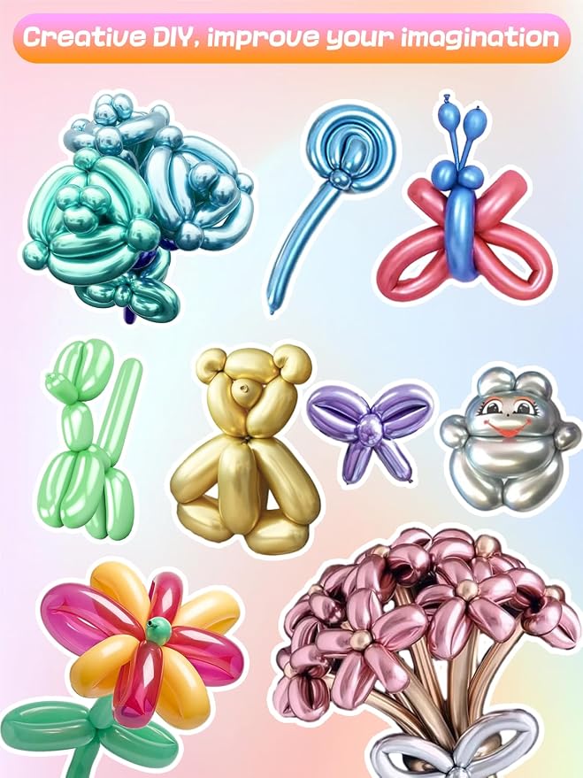 Apipi 100 Pcs Premium Latex 260 Balloons Kit - Image 2