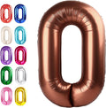 Dark Brown Number 0 Balloon 40 inch, 0th Birthday Party Balloons Decorations | by Upgesy