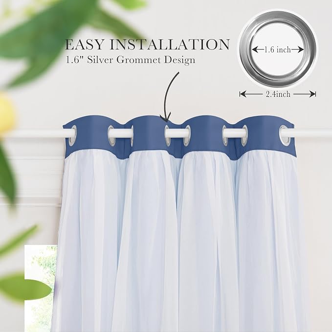 PONY DANCE Blue Haze Blackout Curtains - Image 8