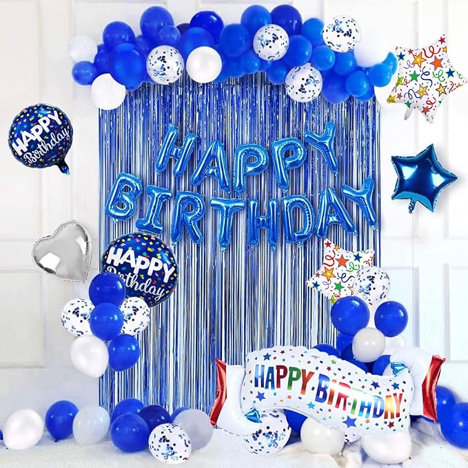 Birthday Decoration Set Colorful Happy Birthday Banner Balloon, Star and Circle - Image 3