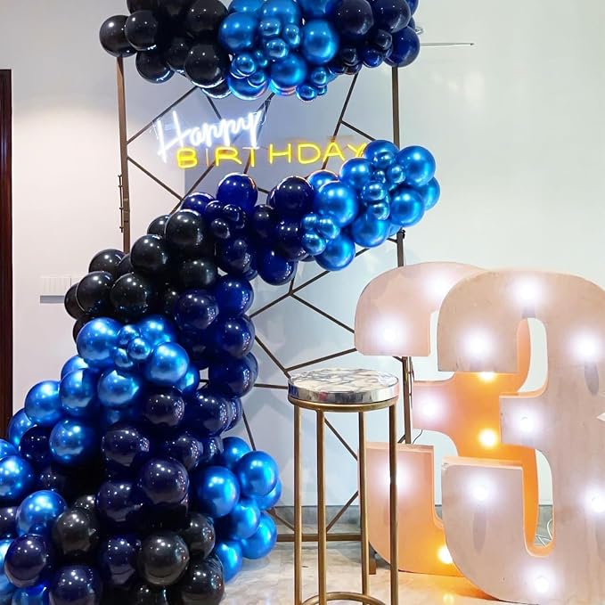 100 Pack 12 inch Navy Blue Latex Balloons - Image 4