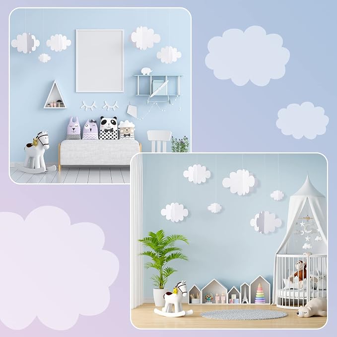 8 Pcs 3D Cloud Decoration Hanging - Image 5