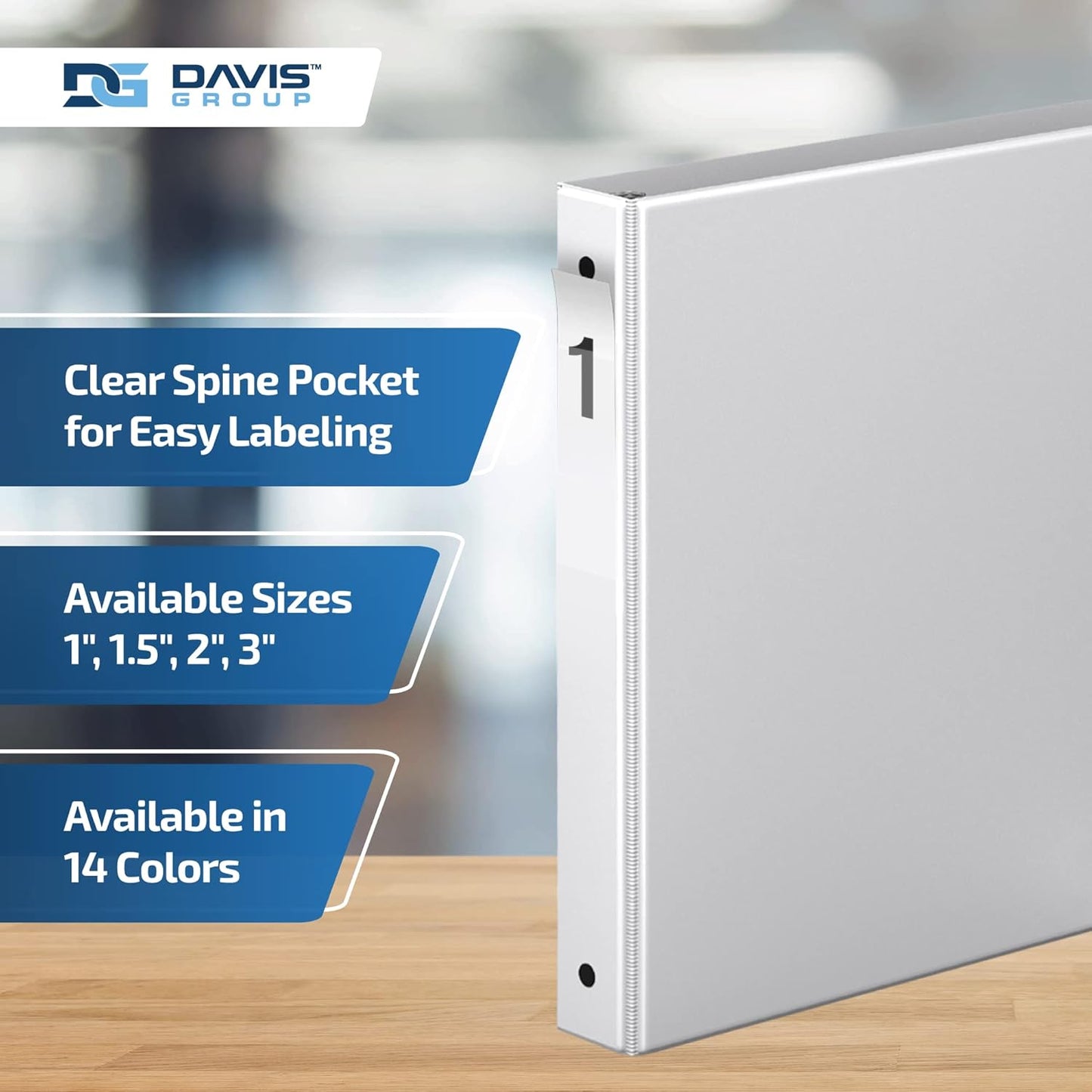 Premium Economy 6-Pack 3-Ring Binders for School or Office, Round-Ring Binders, 1 Inch, White