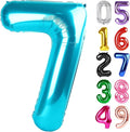 Light Blue Number 7 Balloon 40 Inch, 7th Birthday Decorations Men Women | Foil by IWERP