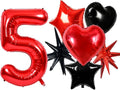 TONIFUL 5th Birthday Balloons Kit 40 Inch Red Large Number 5 Foil Balloon | by TONIFUL