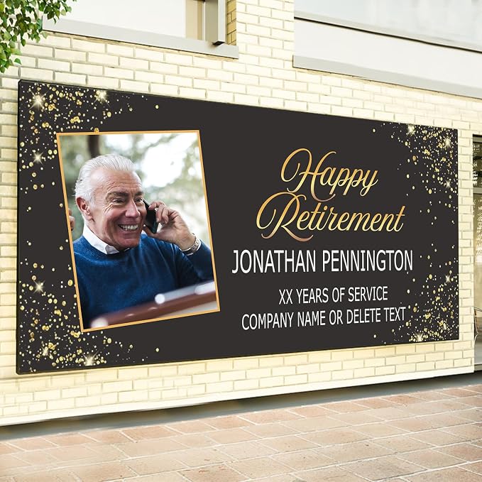 Personalized Retirement Banner, Retirement Party Decorations, Retirement Party by Custom
