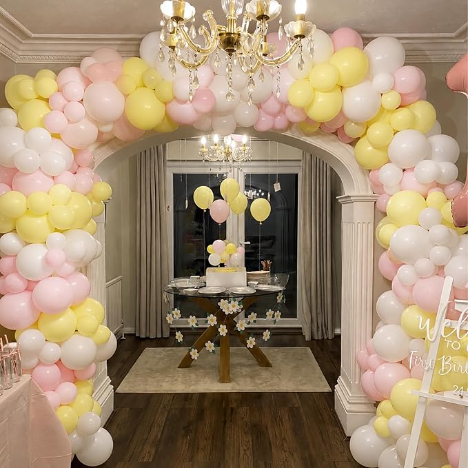 Pink and Yellow Balloon Arch Kit - Image 6