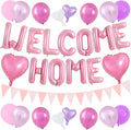 TONIFUL 16 Inch Pink Welcome Home Foil Letter Balloon Banner Decoration Kit | by TONIFUL
