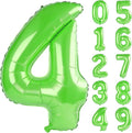 40 Inch Number 4 Balloons for 4th Birthday Party Decorations, 0-100 Fruit Green by FOBELEC