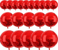 PartyWoo Red Large Round Giant Foil 4D Balloons 20pcs Different Sizes | 22 15 by PartyWoo