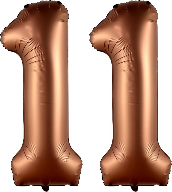 KatchOn Coffee Brown Number 11 Balloon 40 Inch, 11th Birthday Balloon Decor | - Image 8