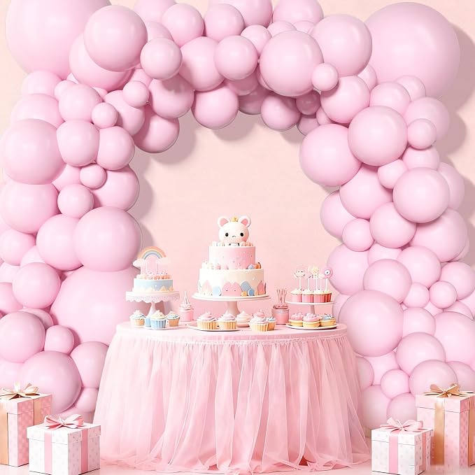Amandir 153pcs Pink Balloons Arch Garland Kit Different Sizes | 18 12 10 5 Inch - Image 6