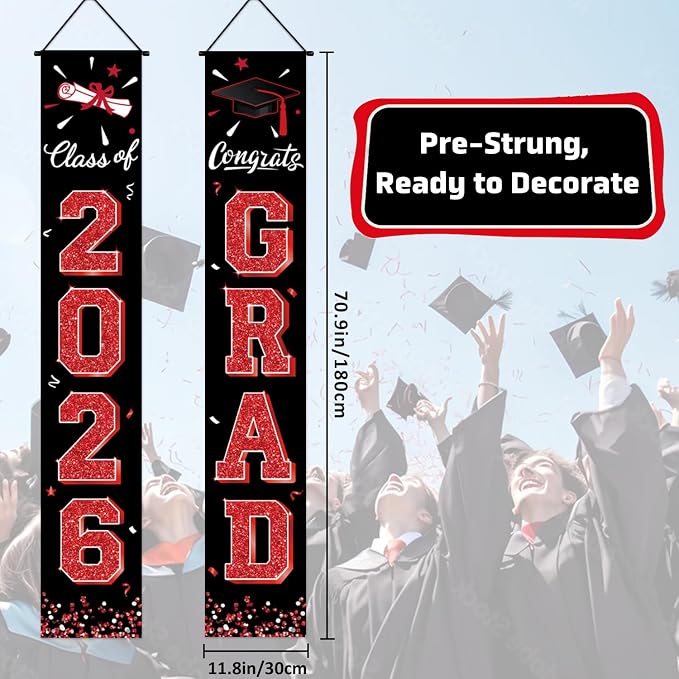 Graduation Decorations 2026 Porch Banner, Graduation Banner Class of 2026 - Image 3