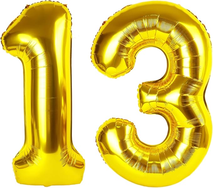 Number 13 Balloons 40 Inch for 13 31 Birthday Party Decorations, by Mluchee