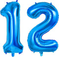 Number 12 Balloons for 12th Birthday Party Decorations, 0-100 Large No.12 by Joycard