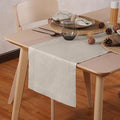 Linen Light Natural Table Runner 48 Inches - 100% Pure Linen Cloth Fabric Hemstitch Table Runner 14 x 48 Inch for Dining, Dresser, Thanksgiving, Fall Christmas - Lino