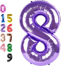 Number Balloons 8 Balloon 40 inch Purple by Enyeopd