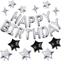 CANREVEL Happy Birthday Banner Decorations + 12Pcs Star Balloons, by CANREVEL