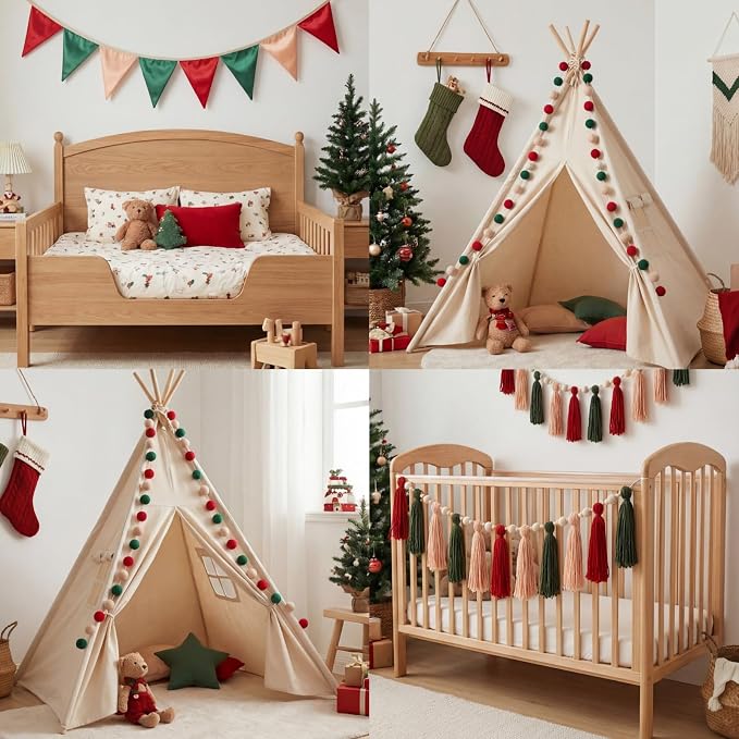 Hahafelt 4 Pcs Baby Shower Party Decoration Kit Pennant Bunting Banner Tassel - Image 4