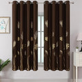 Brown Blackout Curtains 63 Inches Long by ESTELARTEXTILER