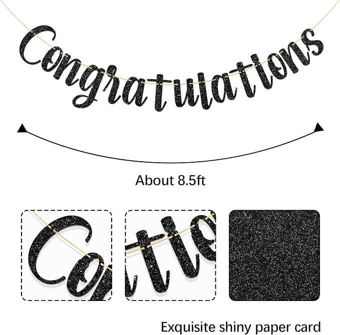 Congratulations Banner/Congrats Grad Party Decor/Graduation - Image 2