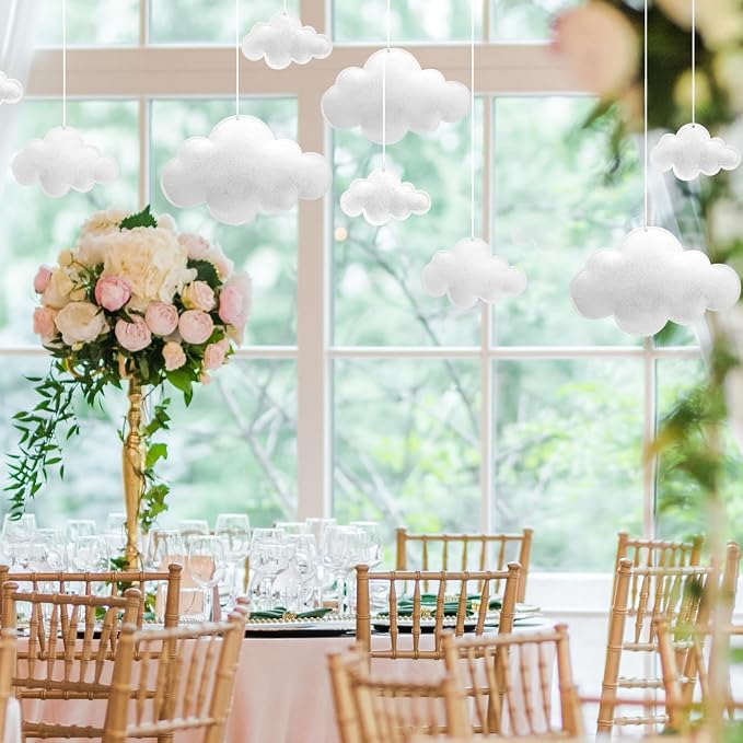 Ayfjovs 10pcs 3D Cloud Decoration Hanging Cloud - Image 6