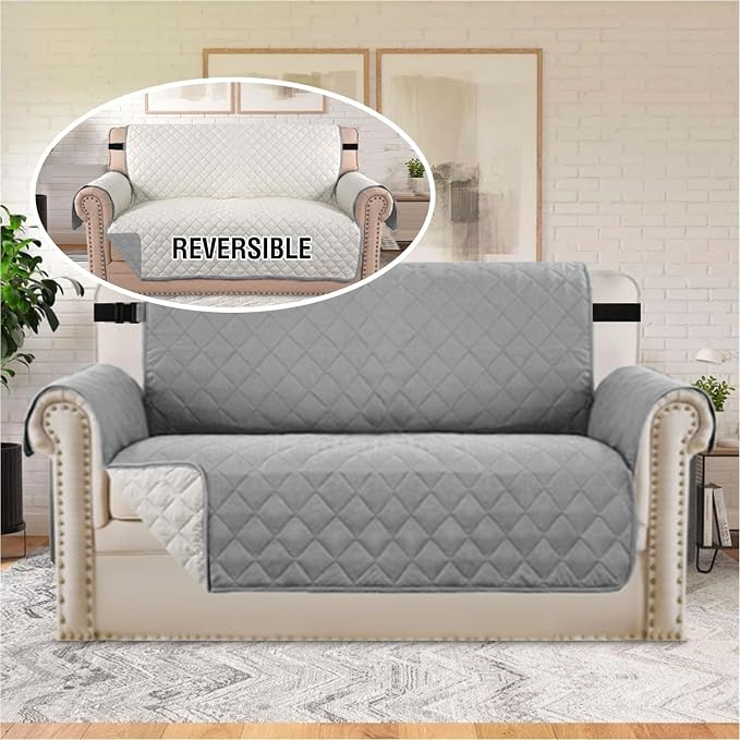 H.VERSAILTEX Reversible Loveseat Cover Water Resistant Furniture Protector - Image 3