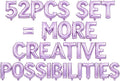 52 Pcs Pastel Purple Letter Balloons, Custom 2 Set A-Z Set by GOGAKIE