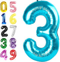 2 Balloon Number 40 Inch Light Blue by Argthjy