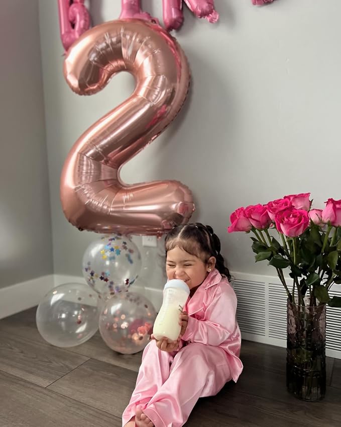 40 In Rose Gold Number 4 Balloon, 4th Birthday Party Decorations - Image 3