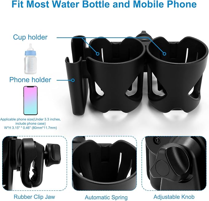 Accmor Stroller Cup Holder, Walker Wheelchair Bike Drinks Holder | Universal - Image 5