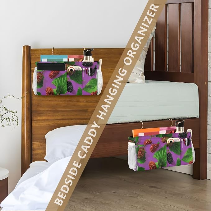 Bedside Caddy Metal Frame Hanging Organizer Bunk Bed Dorm Accessories Hook And - Image 7
