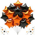 TONIFUL 30 Pcs Star Shaped Balloons 18 Inch Large Black Orange Foil Balloon | by TONIFUL