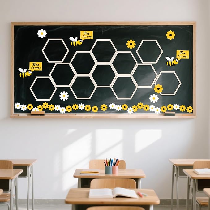 Gerrii 36 Pcs 8.2 Inch Honeycomb Decorations Unfinished Wooden Hexagon Wall - Image 7