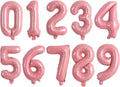 TONIFUL 16 Inch 10 Pcs Light Pink 0-9 Birthday Number Balloons | Small Custom by TONIFUL