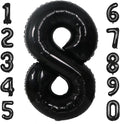 40 Inch Black Number 8 Balloons Helium Giant Black 8 Balloons by LHOAVWE