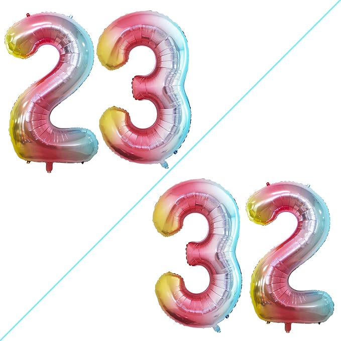Number 23 Balloons for 23rd Birthday Party Decorations, 42 Inch Jumbo Foil by GOER