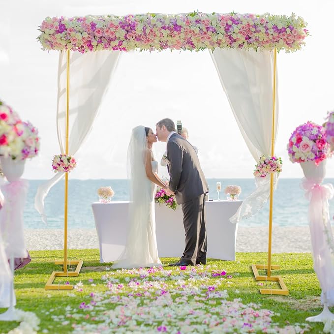 8.2 FT Wedding Arch Square Backdrop Stand Extra Clamps to Table Rod Frame | - Image 6