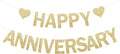 Happy Anniversary Glitter Banner by Partyprops