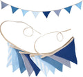 2Pcs Triangle Bunting Flag No-DIY Cotton Fabric Garland Reusable Party Banner by DIAKOPES