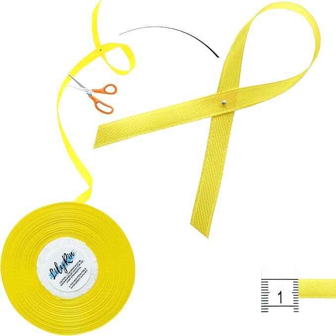 Yellow Ribbon 1/4 Inches 36 Yards Satin Roll Perfect - Image 4