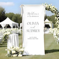 Personalized Fabric Wedding Welcome Sign, Linen Wedding Welcome Sign Cotton by Custom