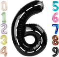 Number 6 Balloons 40 Inch for 6 16 Birthday Party Decorations, Line Black | by Mluchee