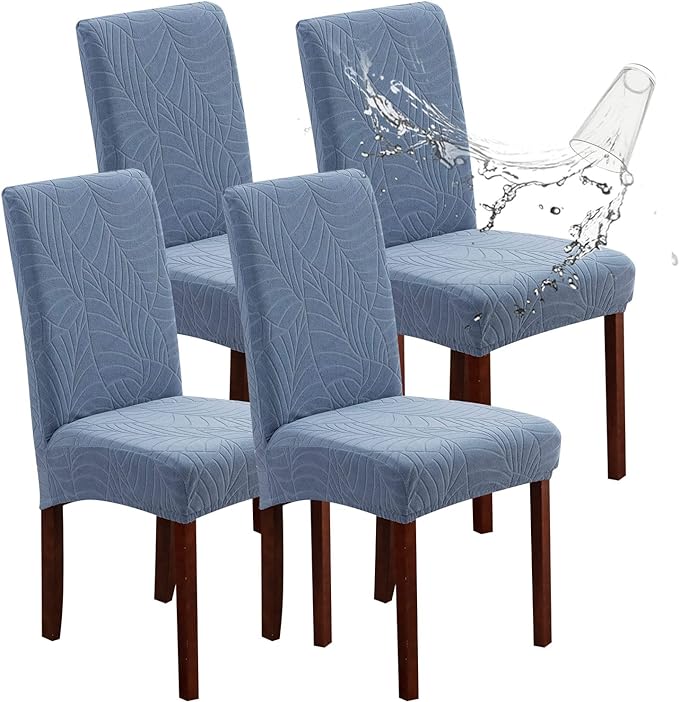 Waterproof Dining Chair Covers Set of 4 Parsons Chair Slipcovers | Double by Genina