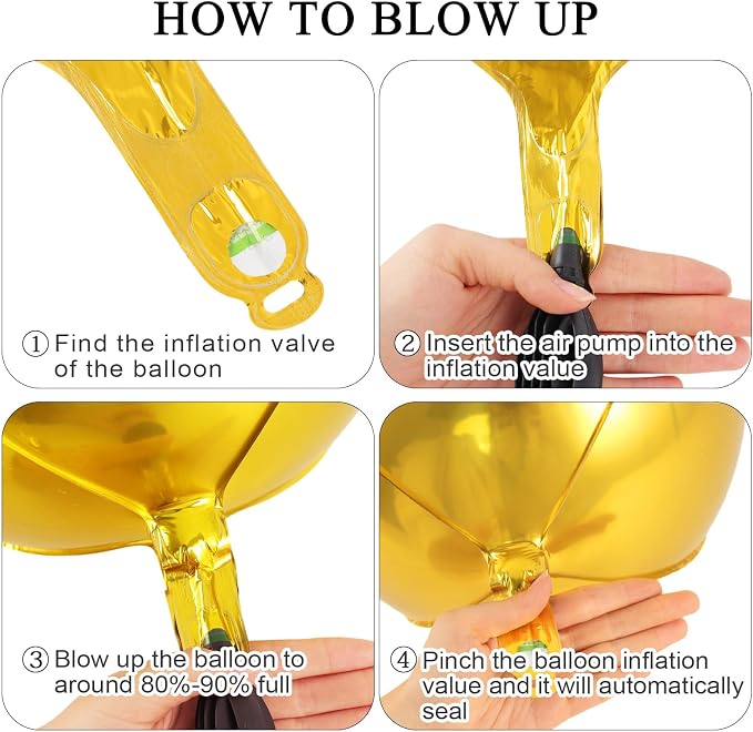 18 Pcs Foil Balloons Shiny Round Balloons Set Large Balloon Garland Arch - Image 7