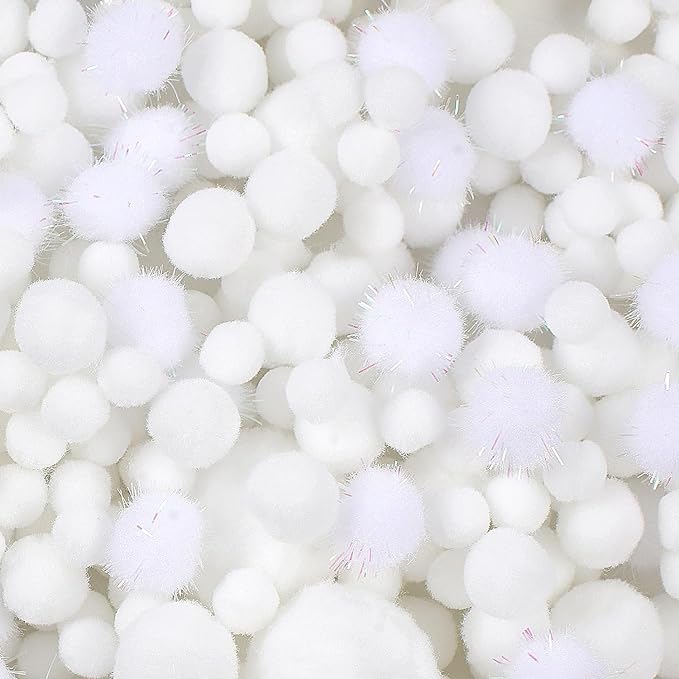 900 PCS Pom Poms, Soft and Fluffy Craft Pom Poms, by Phinus